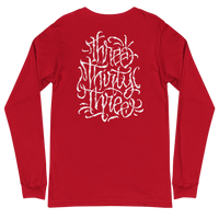 Three - Thirty - Three White "Hand Style" w/ Back Long Sleeve